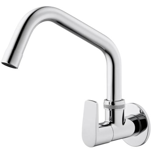Sink Cock with Swinging Spout & Wall Flange